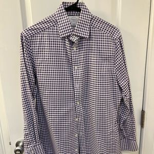 Charles Tyrwhitt Purple check dress shirt, Men’s 15/32, 38